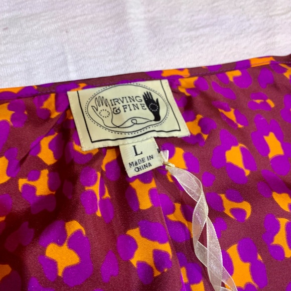 NWT Irving & Fine Silk Blouse size L - Picture 7 of 7